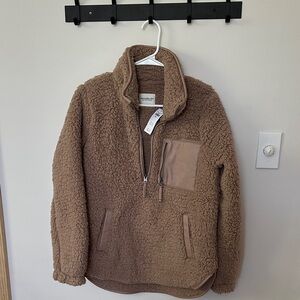 Abercrombie & Fitch Brown Sherpa Sweater